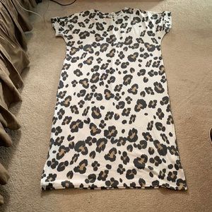 Cheetah print dress.